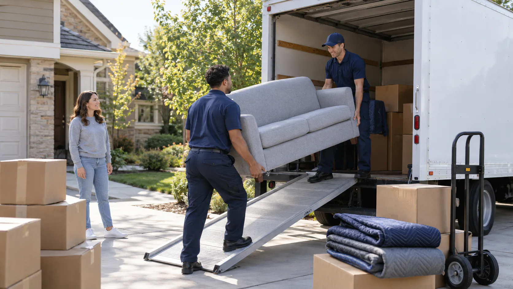 Moving crew providing labor-only furniture loading