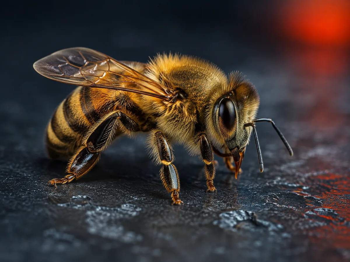Close-up view of a bee