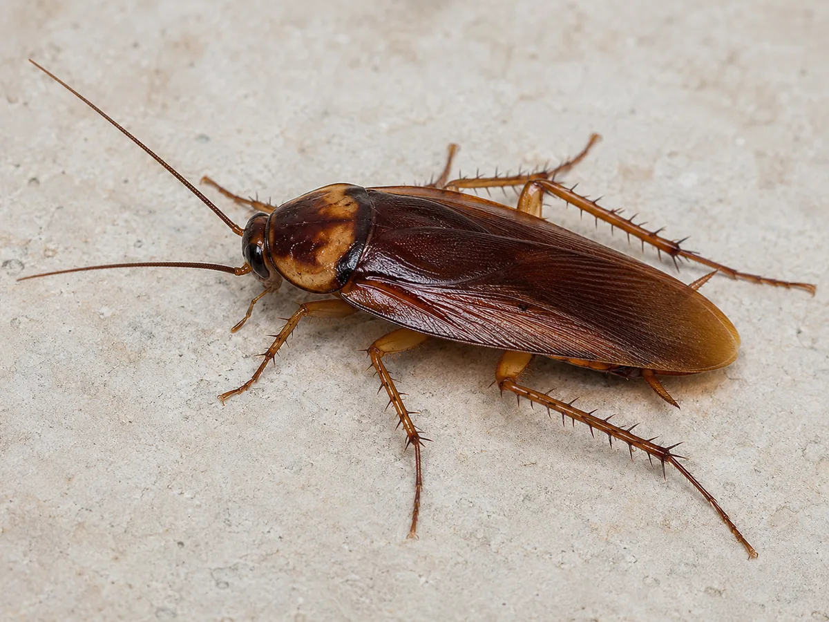 Close-up view of a cockroach