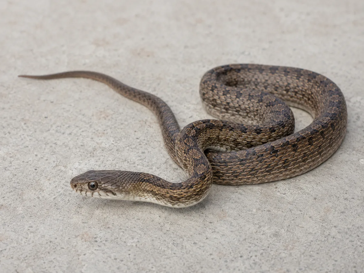 Snake shown on a neutral surface